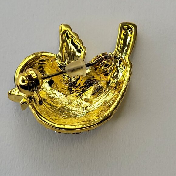 Tiny Blue Bird Brooch - Picture 5 of 6